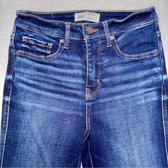 BKE Billie Slim-Fit High Rise Bootcut Jeans - Deep Blue - Picture 2 of 10